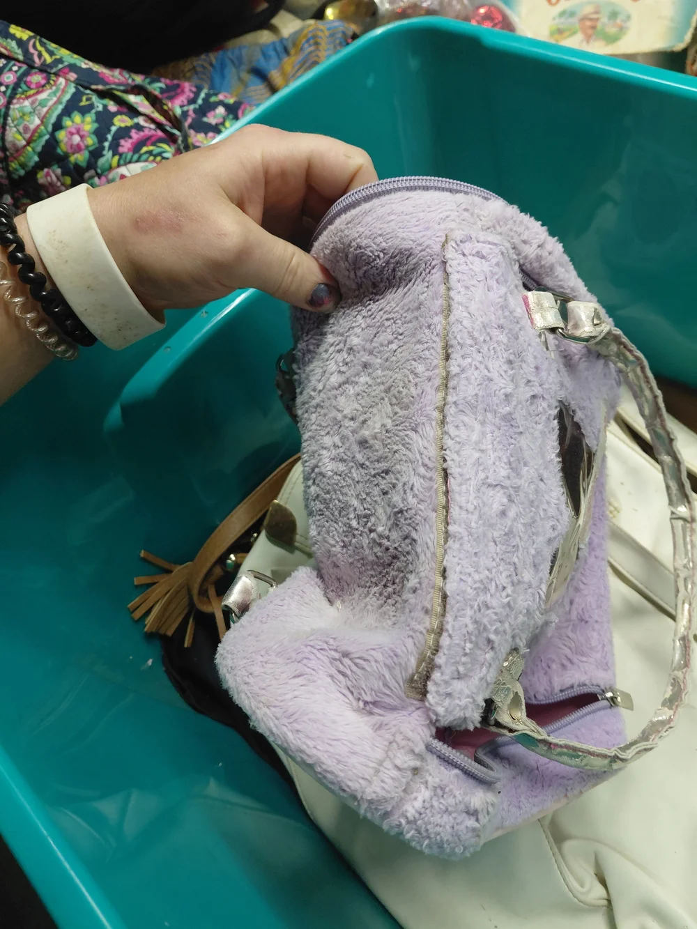 Plush Baby Bag in Light Purple